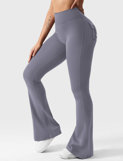 hugmecurve  Brittany Flared Leggings with Pockets
