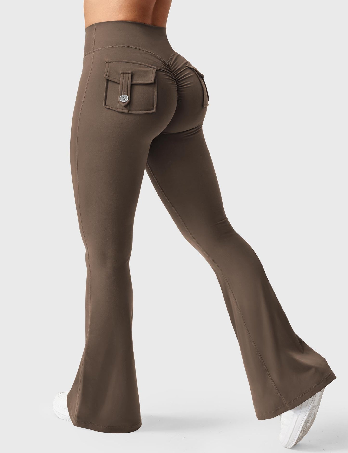 hugmecurve  Brittany Flared Leggings with Pockets
