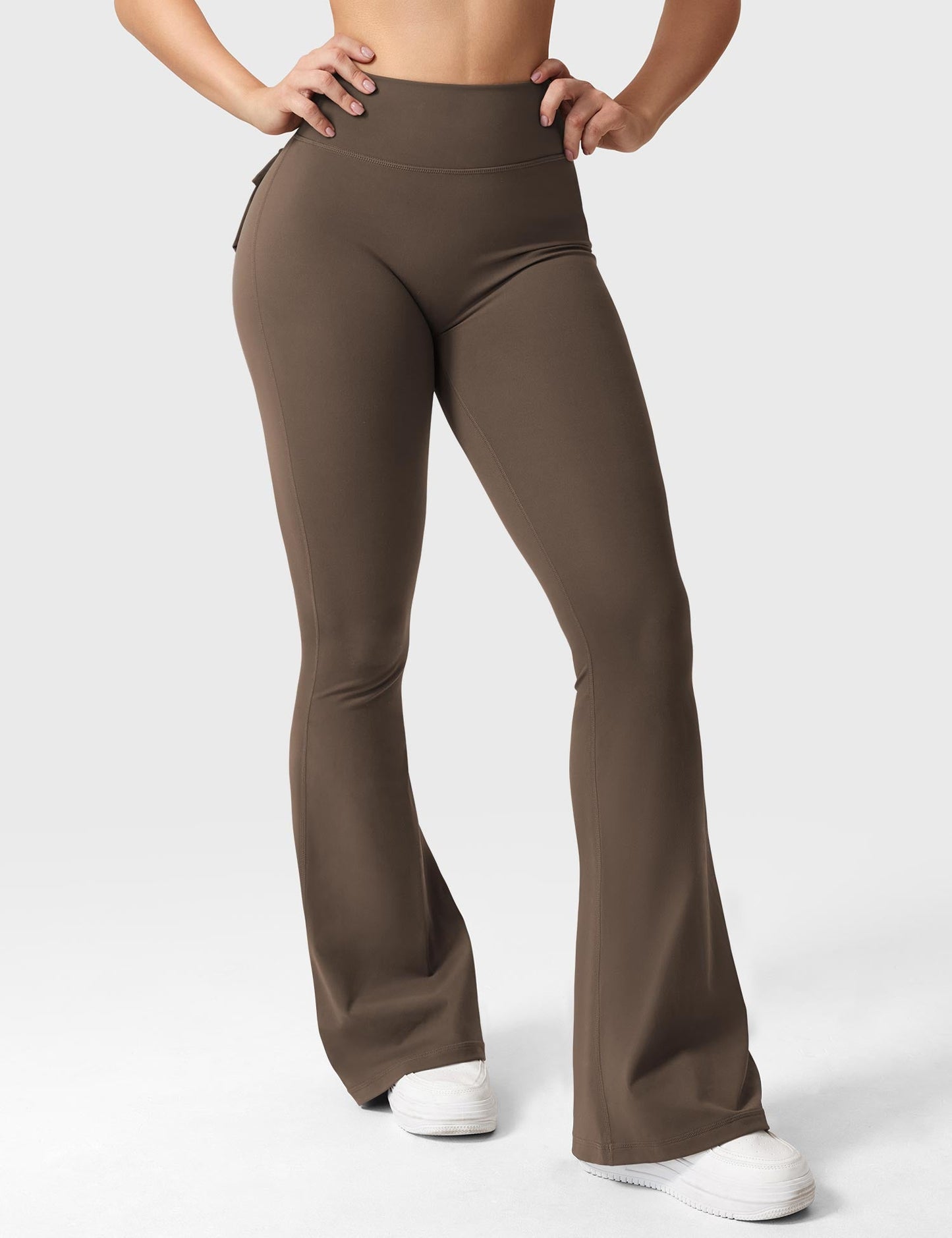 hugmecurve  Brittany Flared Leggings with Pockets