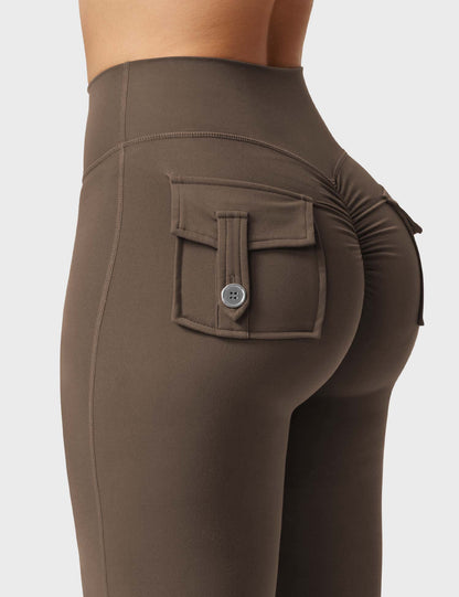 hugmecurve  Brittany Flared Leggings with Pockets
