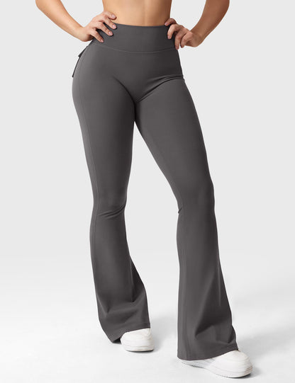 hugmecurve  Brittany Flared Leggings with Pockets