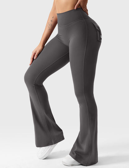 hugmecurve  Brittany Flared Leggings with Pockets