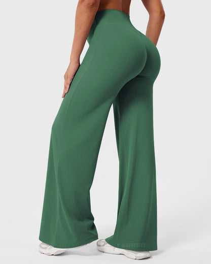 Hugmecurve Leggings High-Waist Straight-Leg No Front Seam Buttery Soft Gym Yoga Pants for Women Fitness Tights