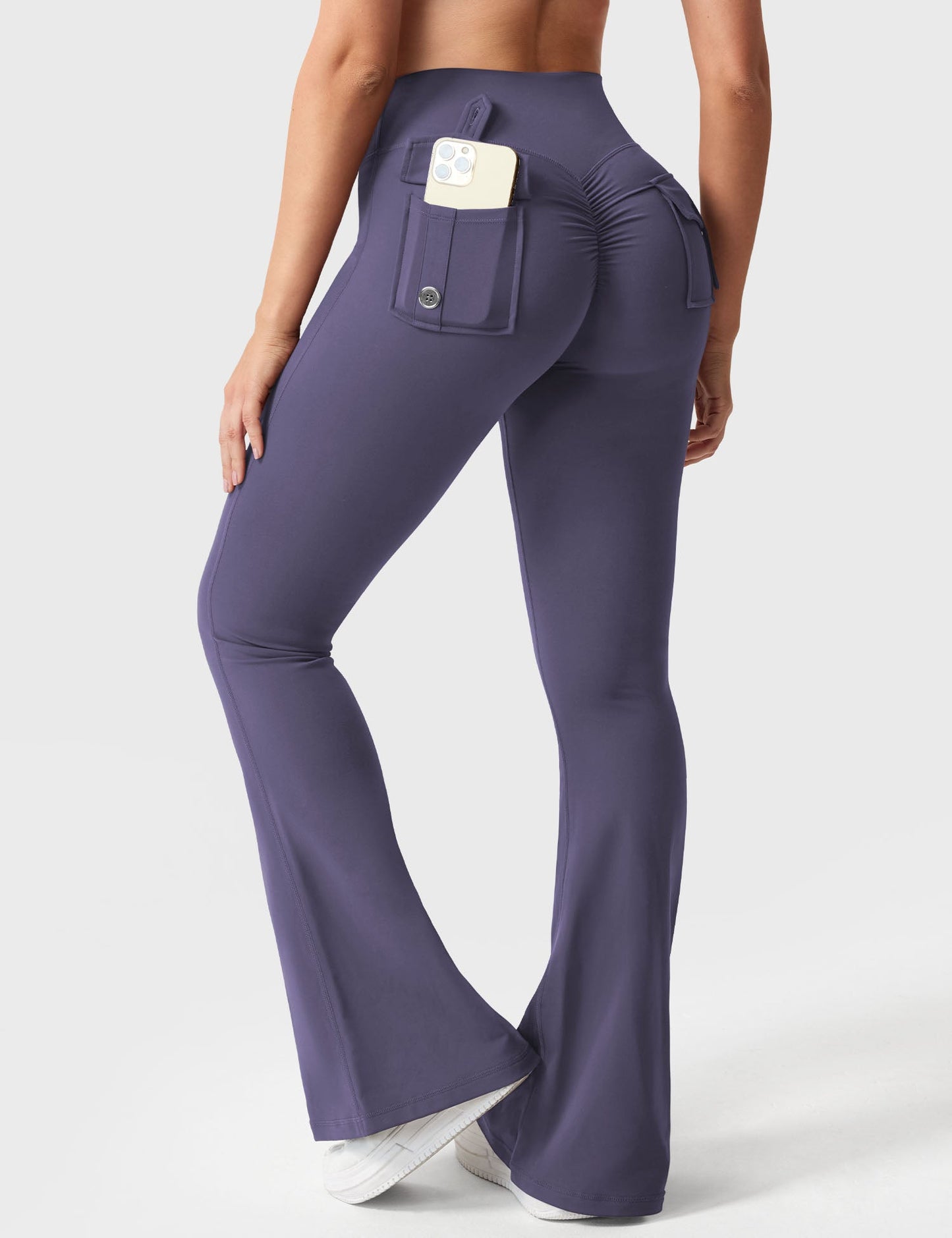 hugmecurve  Brittany Flared Leggings with Pockets