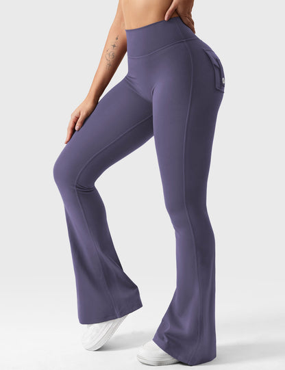 hugmecurve  Brittany Flared Leggings with Pockets