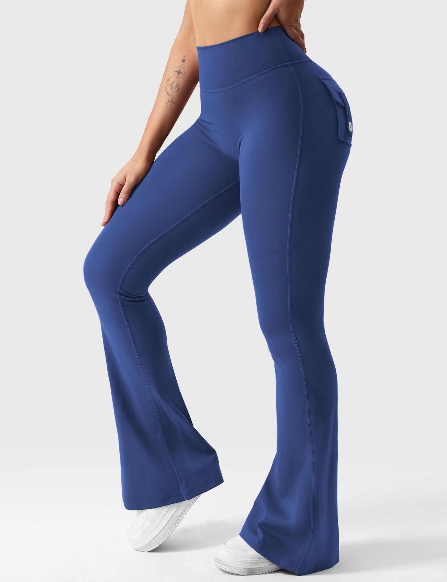 hugmecurve  Brittany Flared Leggings with Pockets
