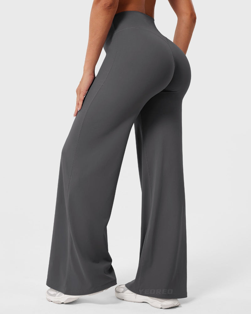 Hugmecurve Leggings High-Waist Straight-Leg No Front Seam Buttery Soft Gym Yoga Pants for Women Fitness Tights