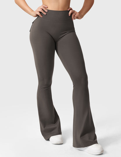 hugmecurve  Brittany Flared Leggings with Pockets