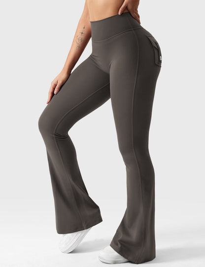 hugmecurve  Brittany Flared Leggings with Pockets