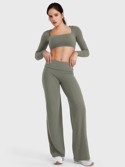 hugmecurve Eddiy 31.5" Fold Over Straight Leggings