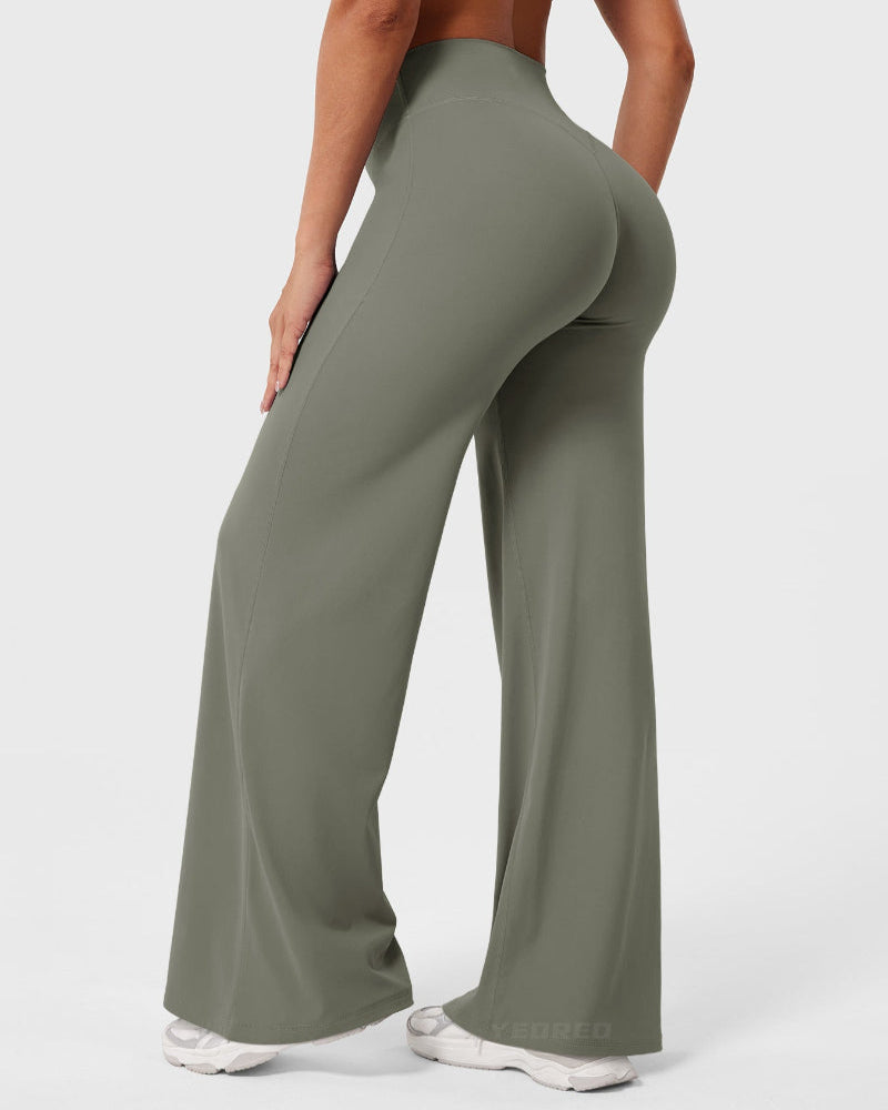 Hugmecurve Leggings High-Waist Straight-Leg No Front Seam Buttery Soft Gym Yoga Pants for Women Fitness Tights