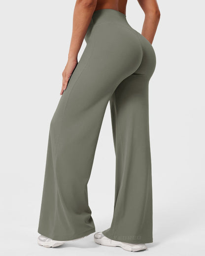 Hugmecurve Leggings High-Waist Straight-Leg No Front Seam Buttery Soft Gym Yoga Pants for Women Fitness Tights