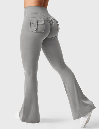 hugmecurve  Brittany Flared Leggings with Pockets