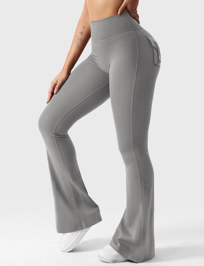 hugmecurve  Brittany Flared Leggings with Pockets