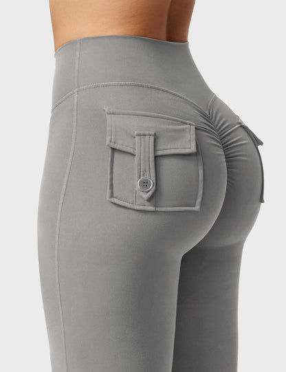 hugmecurve  Brittany Flared Leggings with Pockets