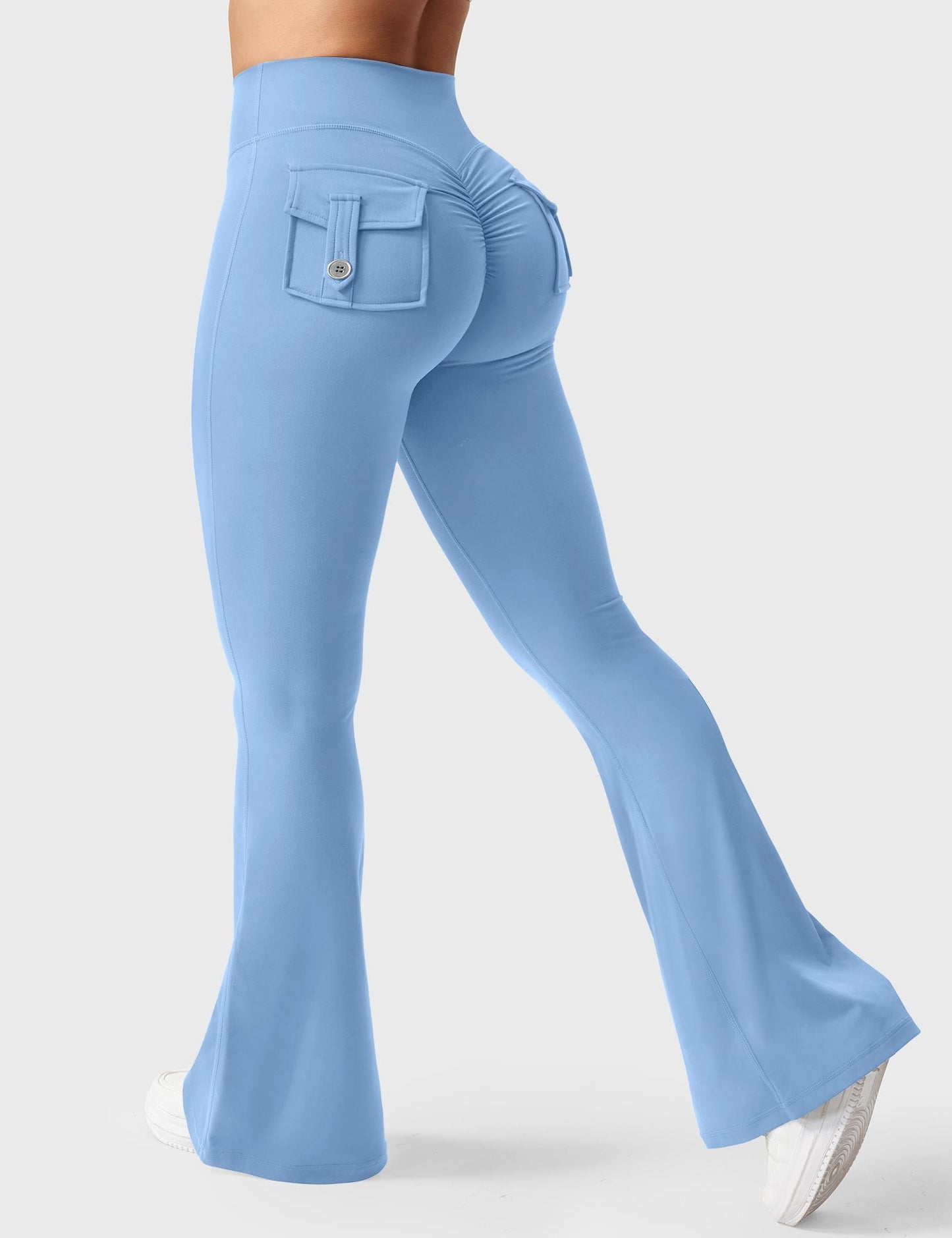 hugmecurve  Brittany Flared Leggings with Pockets