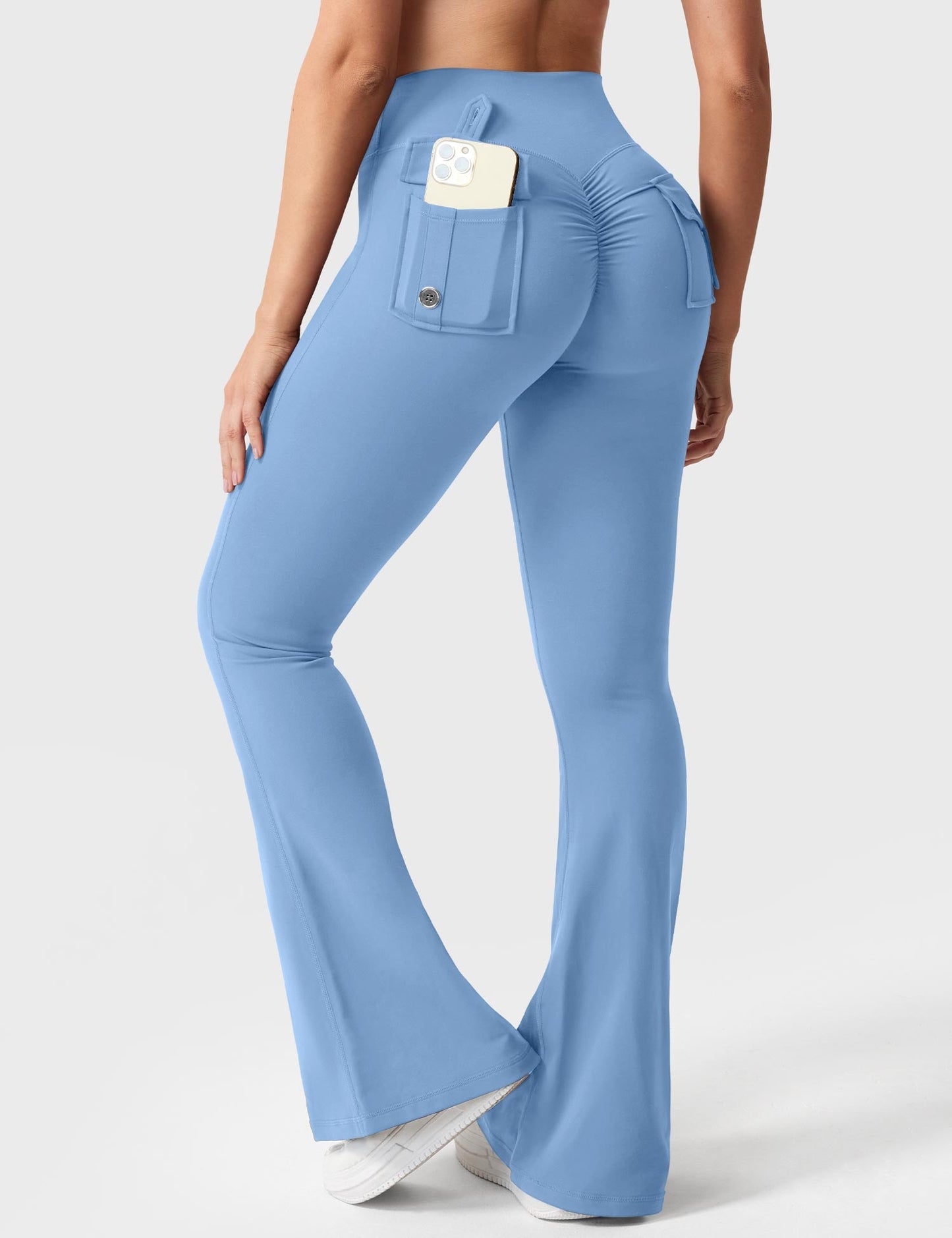 hugmecurve  Brittany Flared Leggings with Pockets