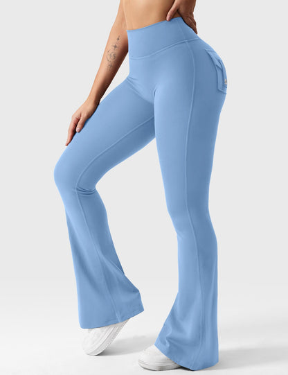 hugmecurve  Brittany Flared Leggings with Pockets