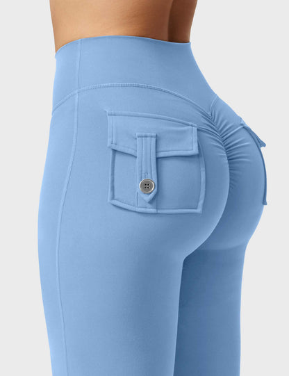 hugmecurve  Brittany Flared Leggings with Pockets