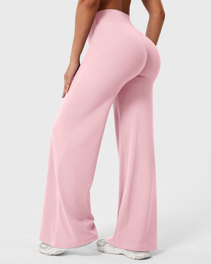 Hugmecurve Leggings High-Waist Straight-Leg No Front Seam Buttery Soft Gym Yoga Pants for Women Fitness Tights