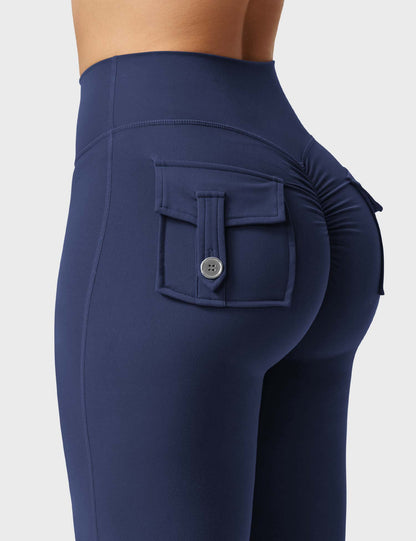 hugmecurve  Brittany Flared Leggings with Pockets
