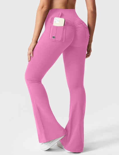 hugmecurve  Brittany Flared Leggings with Pockets