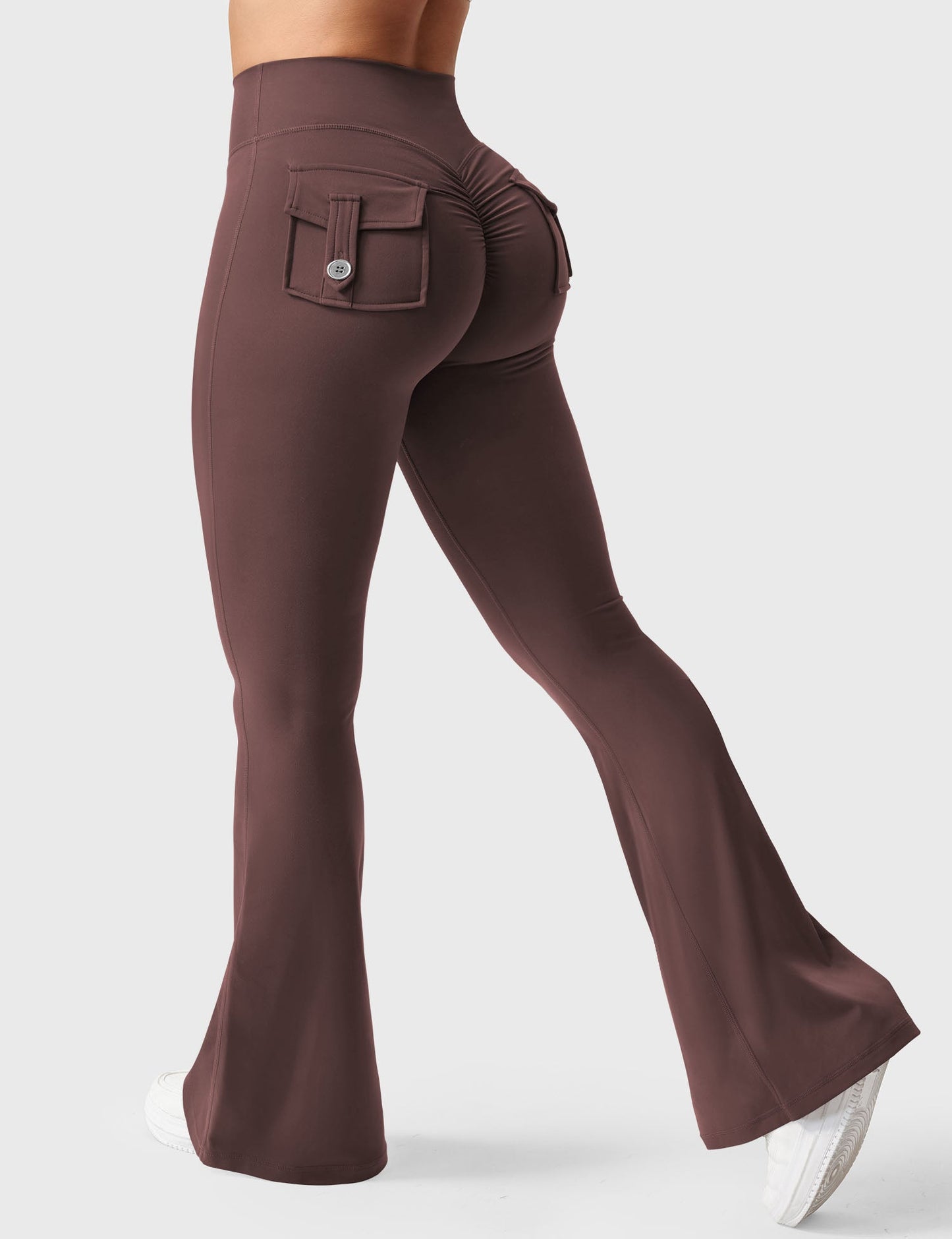 hugmecurve  Brittany Flared Leggings with Pockets
