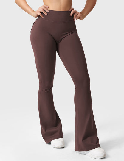 hugmecurve  Brittany Flared Leggings with Pockets