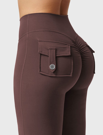 hugmecurve  Brittany Flared Leggings with Pockets