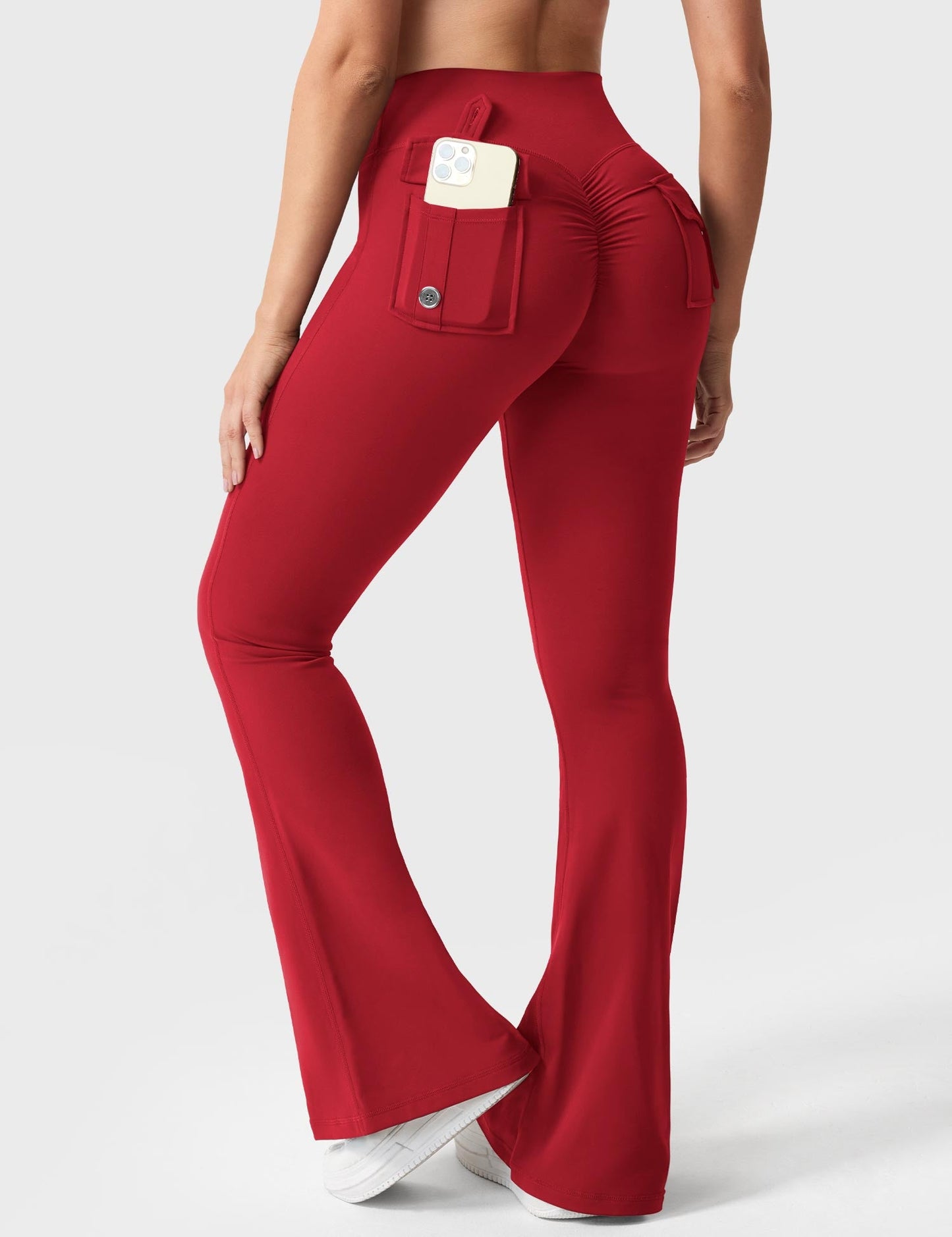 hugmecurve  Brittany Flared Leggings with Pockets
