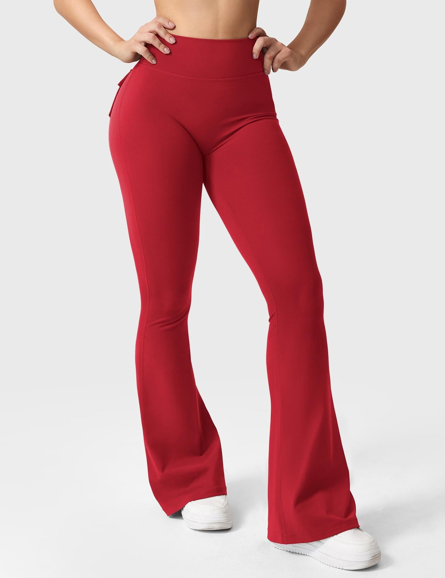 hugmecurve  Brittany Flared Leggings with Pockets