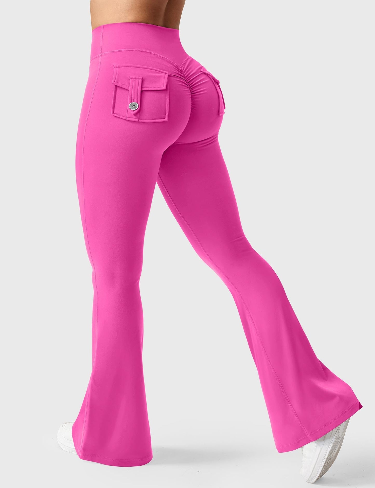 hugmecurve  Brittany Flared Leggings with Pockets