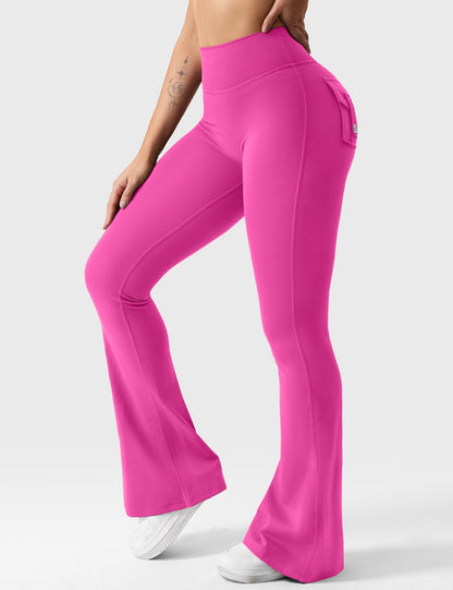 hugmecurve  Brittany Flared Leggings with Pockets