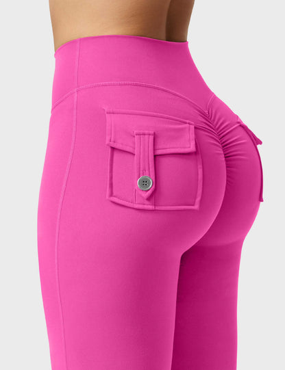 hugmecurve  Brittany Flared Leggings with Pockets