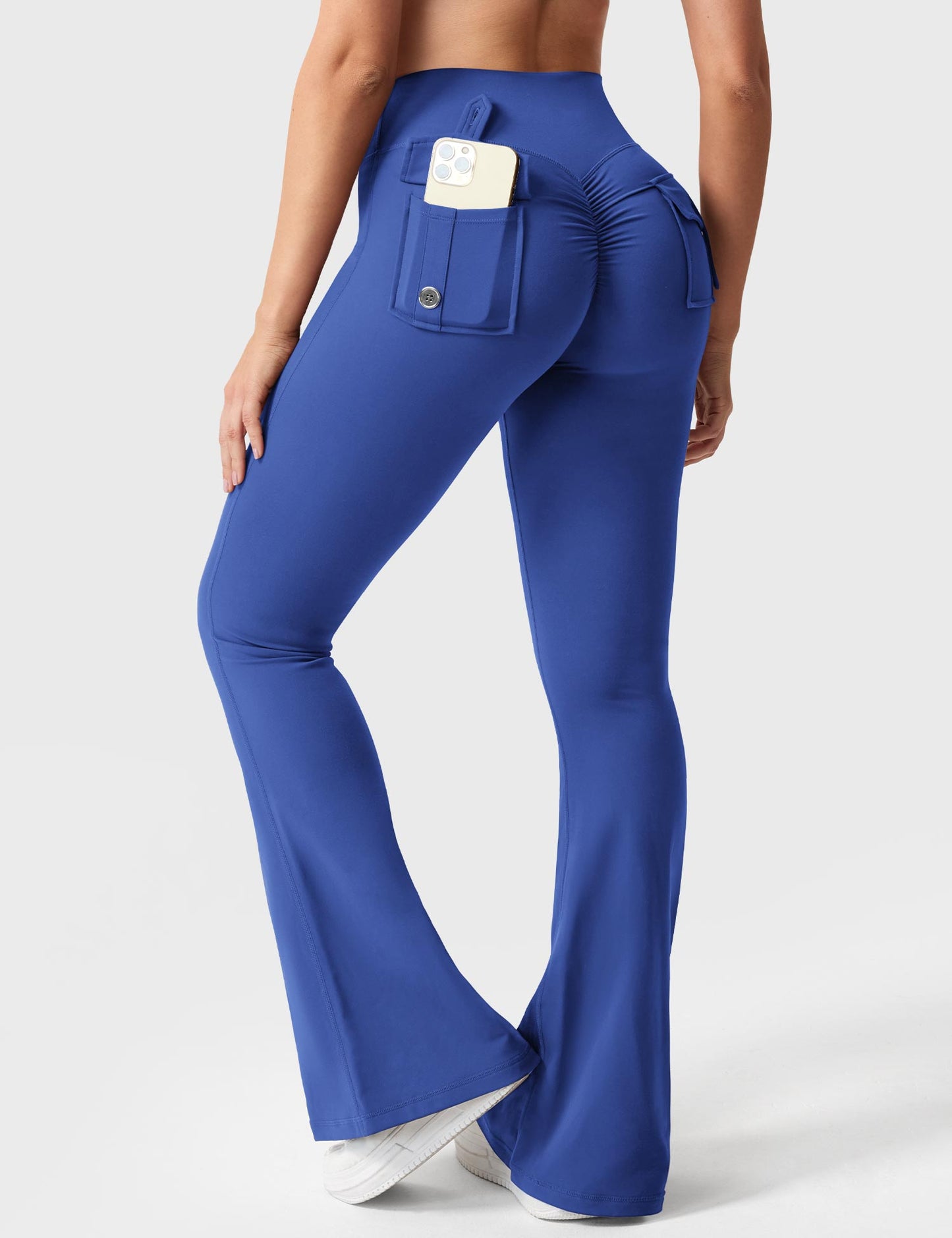 hugmecurve  Brittany Flared Leggings with Pockets