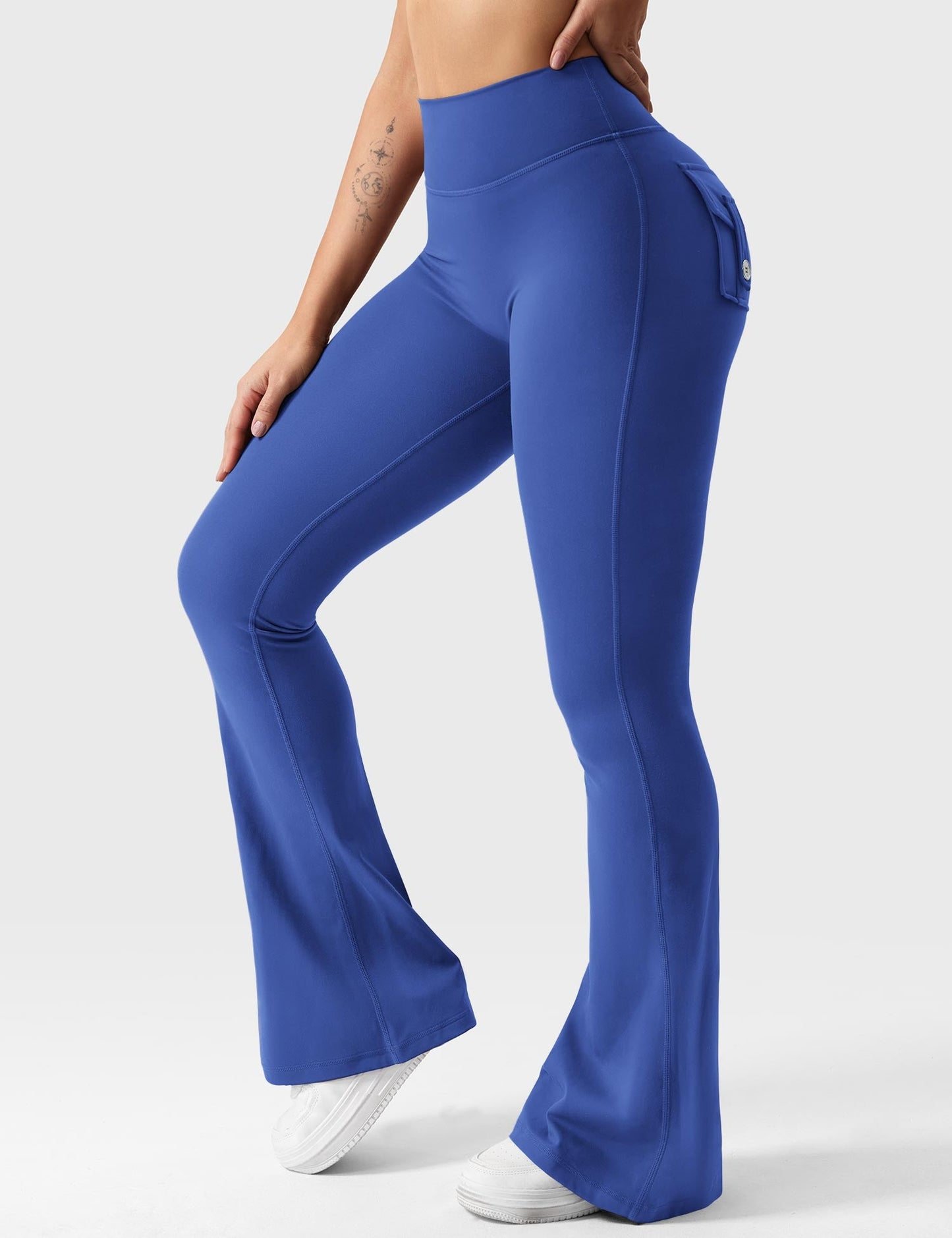 hugmecurve  Brittany Flared Leggings with Pockets