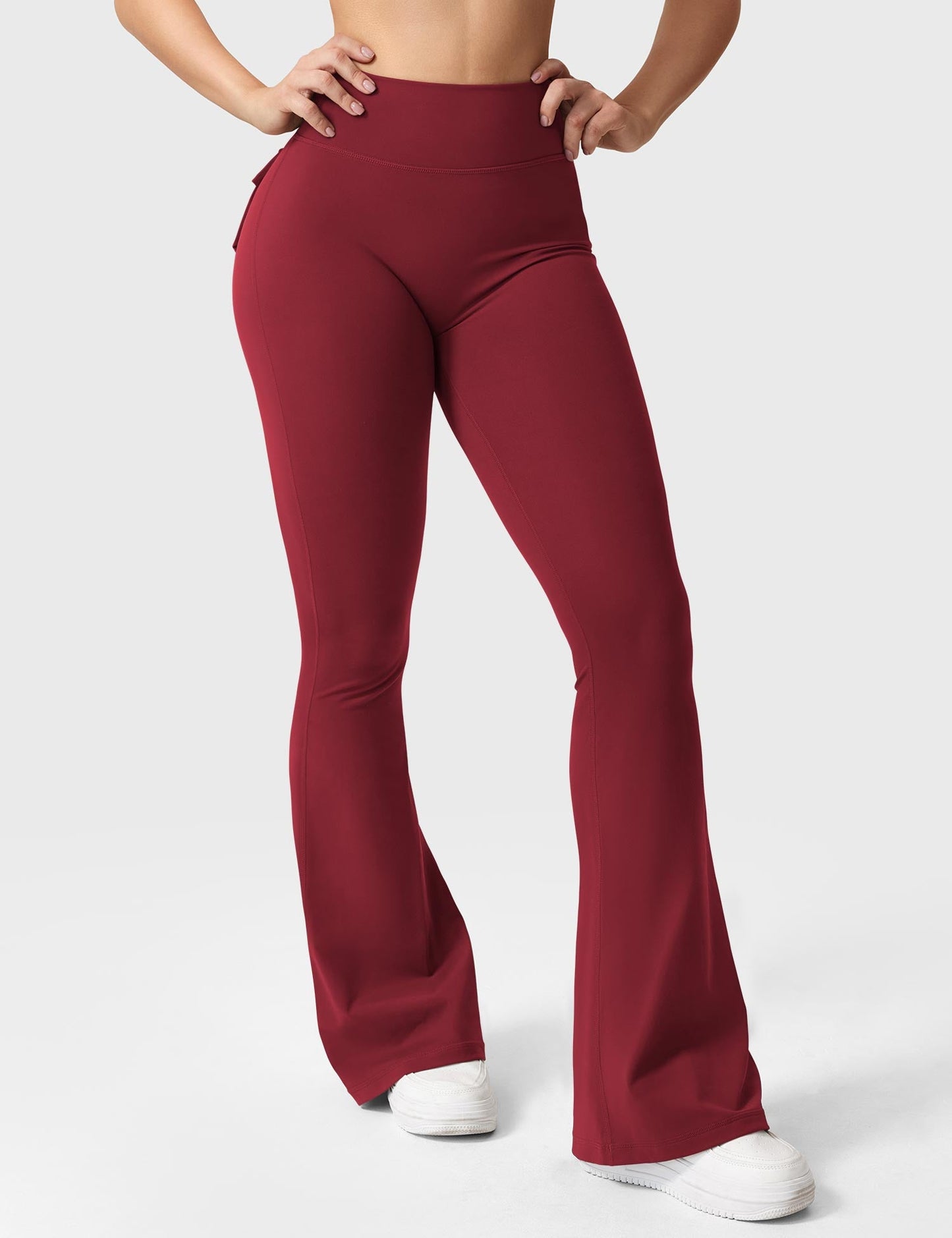 hugmecurve  Brittany Flared Leggings with Pockets