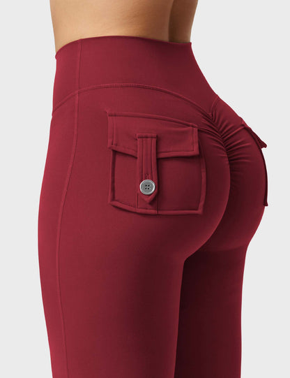hugmecurve  Brittany Flared Leggings with Pockets