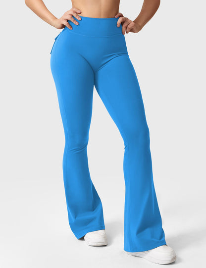 hugmecurve  Brittany Flared Leggings with Pockets