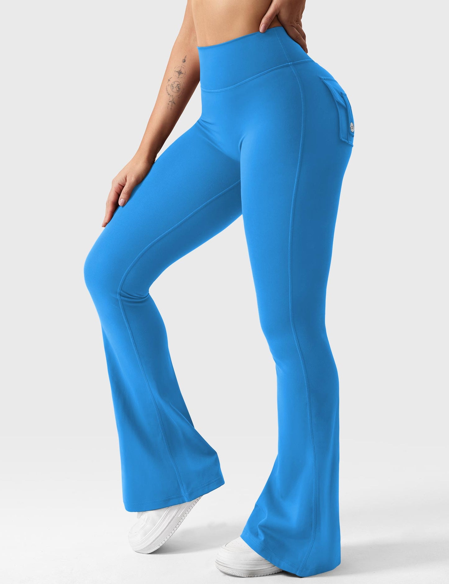 hugmecurve  Brittany Flared Leggings with Pockets